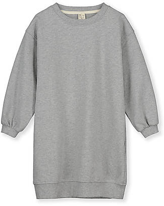 Gray Label Vestito a Maniche Lunghe - Grigio Melange - 100% Felpa di Cotone Bio GOTS Vestiti_