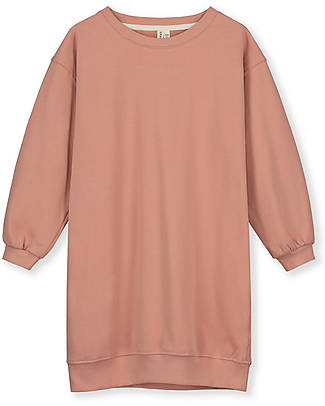 Gray Label Vestito a Maniche Lunghe - Rosa Antico - 100% Felpa di Cotone Bio GOTS Vestiti_