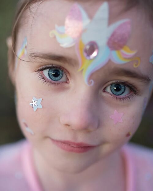 Great Pretenders Adesivi per il Viso - Unicorno - Pastello Travestimenti