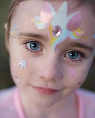 Great Pretenders Adesivi per il Viso - Unicorno - Pastello Travestimenti