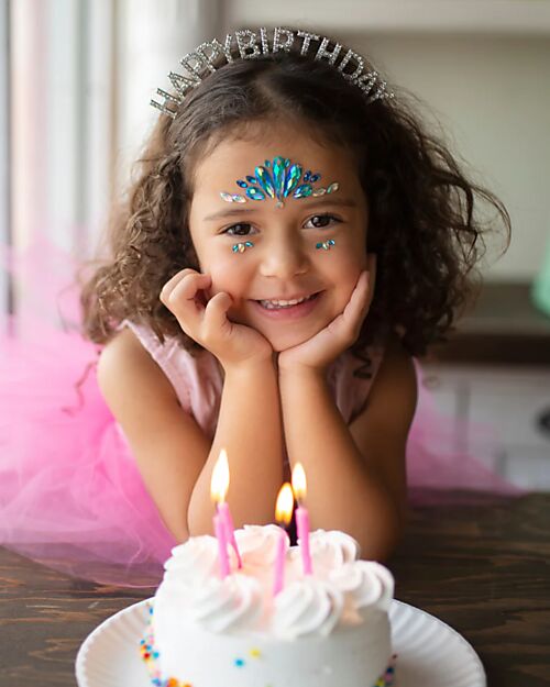 Great Pretenders Brillantini per il Viso - Sirena - Blu Travestimenti