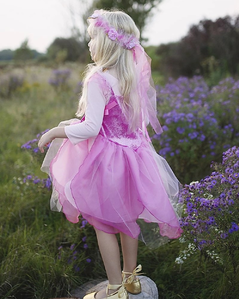 Great Pretenders Coroncina Fiori per Costume da Fata Forest Fairy - Rosa  bambina
