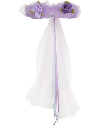 Great Pretenders Coroncina Fiori per Costume da Fata Forest Fairy, Viola con Glitter null