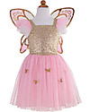 Great Pretenders Costume da Farfalla, Rosa/Oro con Brillantini - Comprende abito e ali! Travestimenti