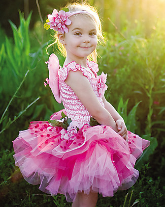 Great Pretenders Costume da Fata Fairy Bloom Deluxe, Rosa - Comprende vestito, ali e cerchietto null