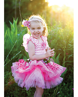 Great Pretenders Costume da Fata Fairy Bloom Deluxe, Rosa - Comprende vestito, ali e cerchietto Travestimenti