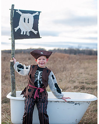 Great Pretenders Costume da Pirata - Pantaloni, camicia e cappello inclusi! Travestimenti