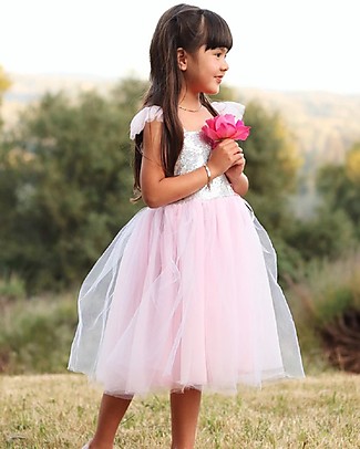 Great Pretenders Costume da Principessa - Rosa/Argento con Lustrini Travestimenti