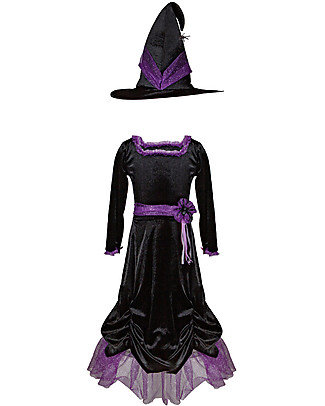 Great Pretenders Costume Vera la Strega in Velluto - Comprende abito e cappello! null