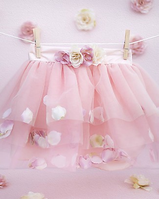 Great Pretenders Gonna Floreale in Tulle - Rosa/Dorata Travestimenti