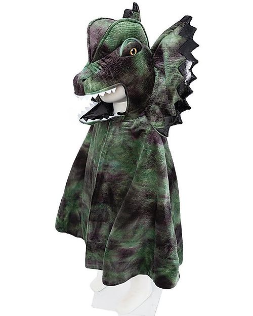 Great Pretenders Mantello per Costume  da Dinosauro - Verde Mix - Copricapo e Artigli Inclusi! - 4-6 anni Travestimenti