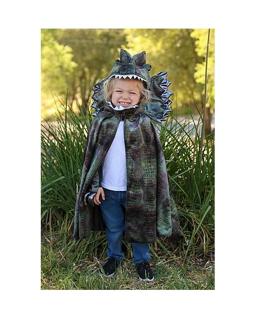 Great Pretenders Mantello per Costume  da Dinosauro - Verde Mix - Copricapo e Artigli Inclusi! - 4-6 anni Travestimenti
