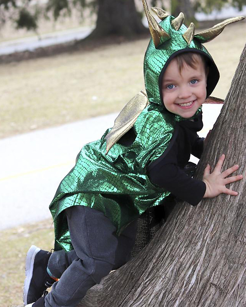 Great Pretenders Mantello per Costume da Drago - Verde ed Oro unisex ( bambini)