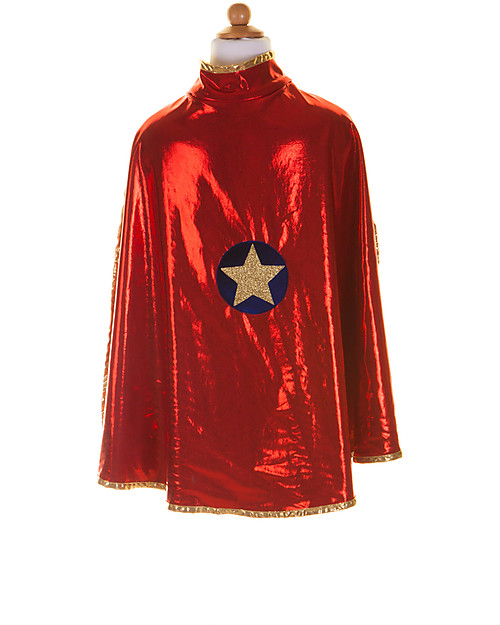 Great Pretenders Mantello per Costume di Carnevale Reversibile - Rosso/Oro - 2 costumi in 1! Travestimenti