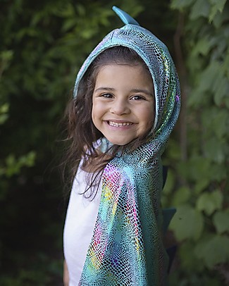 Great Pretenders Mantello Reversibile per Costume Drago/Unicorno - Azzurro - Due costumi in uno! null
