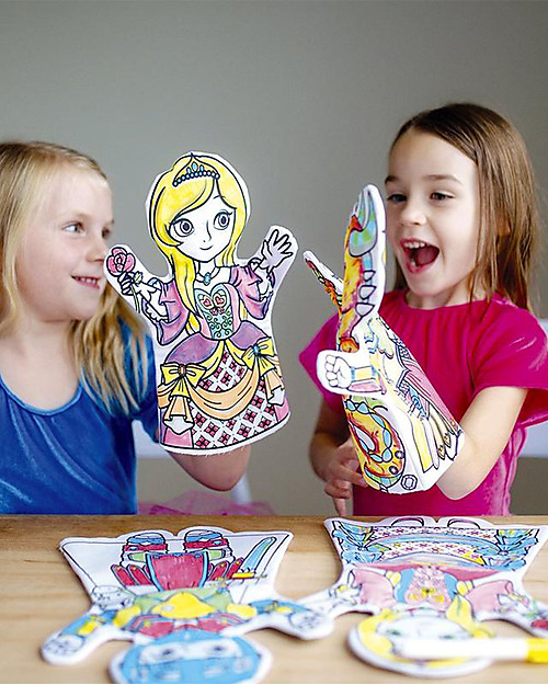 Great Pretenders Marionette da Colorare - Abitanti del Castello - 6 Pennarelli inclusi Disegnare e Colorare