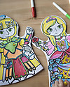 Great Pretenders Marionette da Colorare - Abitanti del Castello - 6 Pennarelli inclusi Disegnare e Colorare