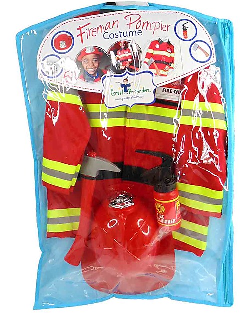 Great Pretenders Set Costume da Vigile del Fuoco - Set da 5 Pezzi Travestimenti