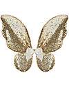 Great Pretenders Set Costume di Paillettes Oro - Gonna/Ali/Bacchetta - 4/6 Anni Travestimenti