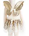 Great Pretenders Set Costume di Paillettes Oro - Gonna/Ali/Bacchetta - 4/6 Anni Travestimenti
