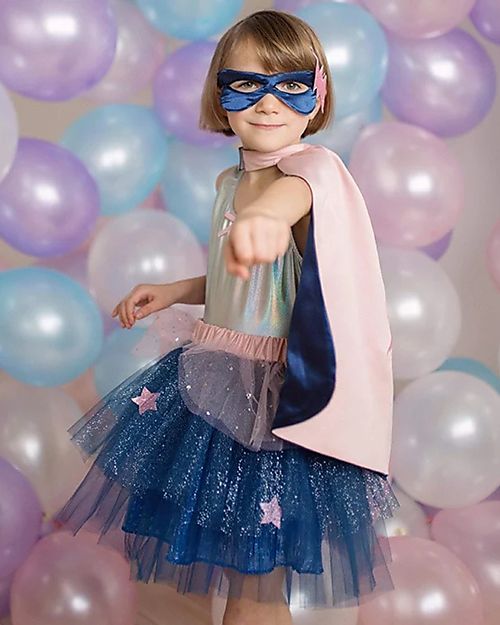 Great Pretenders Set Costume - Super Eroina - Gonna/Maschera e Cappello Travestimenti