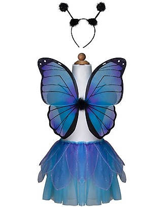 Great Pretenders Set per Costume da Farfalla Midnight Butterfly - Comprende Ali, Tutu e Cerchietto Travestimenti