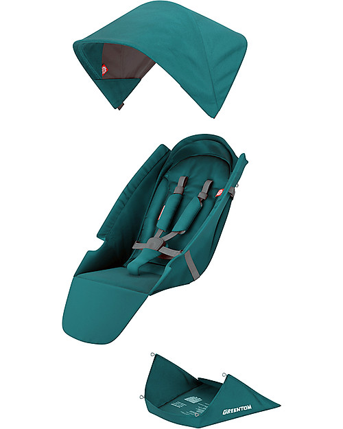 Greentom Set Rivestimento per Telaio Greentom Classic, 6+ mesi - Teal Petrolio Cappottine e Rivestimenti