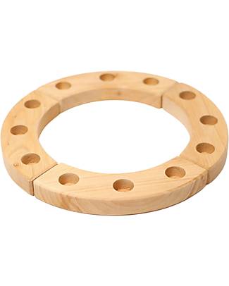Grimm's Base Anello delle Feste - Naturale - Legno di Tiglio FSC - Componilo Come Vuoi Tu! Giochi Montessoriani