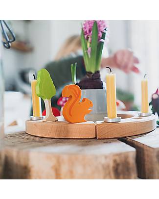 Grimm's Base Anello delle Feste - Naturale - Legno di Tiglio FSC - Componilo Come Vuoi Tu! Giochi Montessoriani