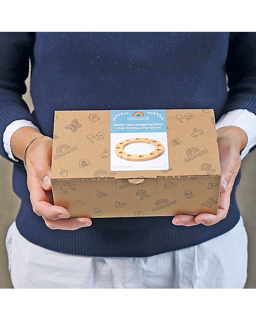 Grimm's Base Anello delle Feste - Naturale - Legno di Tiglio FSC - Componilo Come Vuoi Tu! Giochi Montessoriani