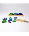 Grimm's Ciotole Arcobaleno - Legno di Tiglio FSC - Conta e Suddividi per Colore! Giochi Montessoriani