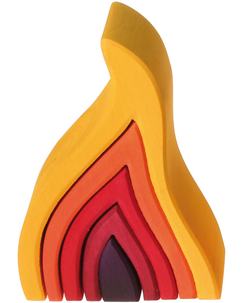 Grimm's Costruzioni Fiamme, Sfumature Rosso - 5 pezzi Costruzioni in Legno