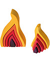 Grimm's Costruzioni Fiamme, Sfumature Rosso - 5 pezzi Costruzioni in Legno