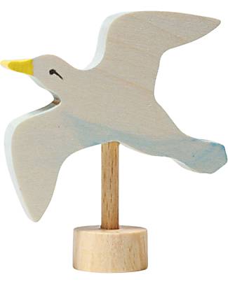 Grimm's Figura Decorativa per Base Anello delle Feste - Gabbiano - 7cm Giochi Montessoriani