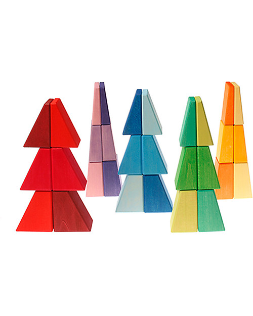 Grimm's Gioco a Incastro Mattoncini Irregolari - 30 pezzi - Una sfida intrigante! Costruzioni in Legno