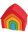Grimm's Gioco da Impilare Casa Arcobaleno, Colorato - 5 pezzi Giochi Montessoriani