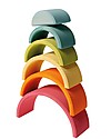 Grimm's Gioco da Impilare in Legno Arcobaleno Pastello, 6 Pezzi, 17 cm Giochi Montessoriani
