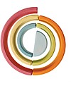 Grimm's Gioco da Impilare in Legno Arcobaleno Pastello, 6 Pezzi, 17 cm Giochi Montessoriani