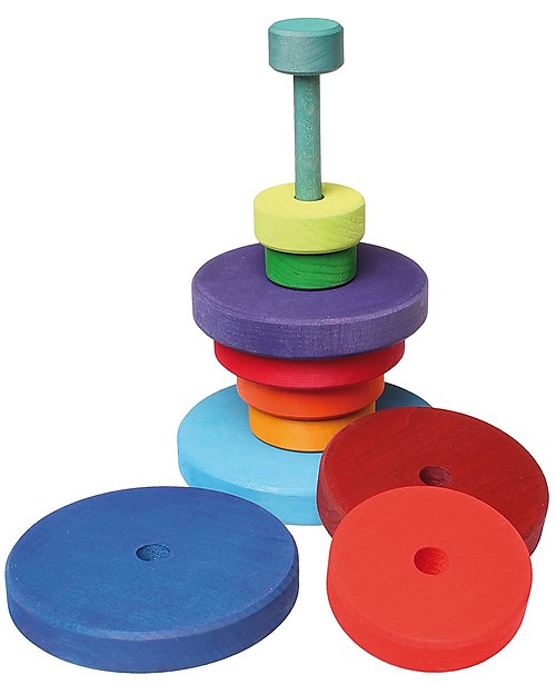 gioco in legno numeri colori anelli