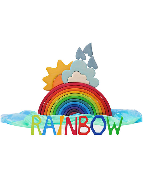 Grimm's Gioco Educativo in Legno - Crea il tuo meteo - Set da 13 pezzi Giochi Montessoriani