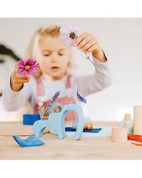 Grimm's Gioco Educativo in Legno - Small World Play By the Water - 20 Pezzi Giochi Montessoriani