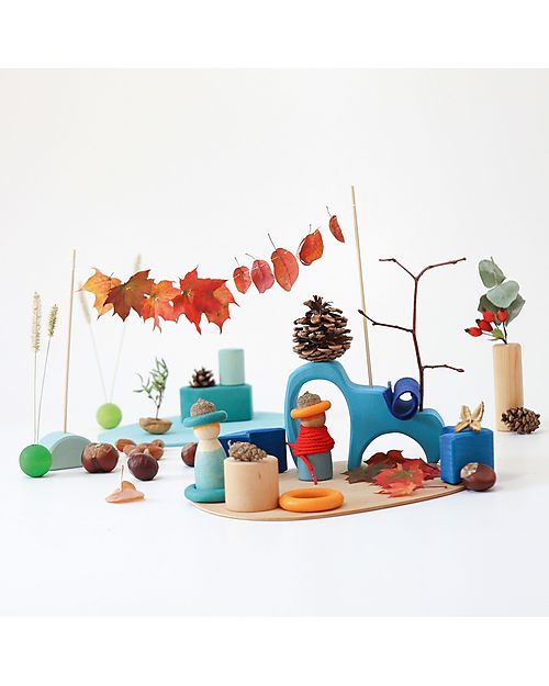 Grimm's Gioco Educativo in Legno - Small World Play By the Water - 20 Pezzi Giochi Montessoriani