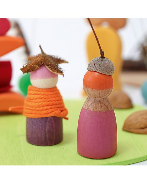 Grimm's Gioco Educativo in Legno - Small World Play Down by the Meadow - 20 Pezzi Giochi Montessoriani