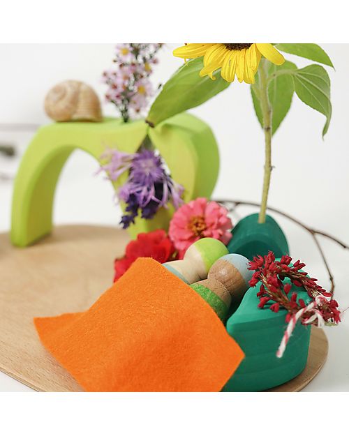 Grimm's Gioco Educativo in Legno - Small World Play In the Woods - 19 Pezzi Giochi Montessoriani