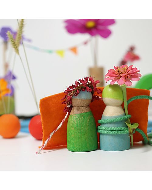 Grimm's Gioco Educativo in Legno - Small World Play In the Woods - 19 Pezzi Giochi Montessoriani