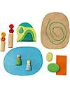 Grimm's Gioco Educativo in Legno - Small World Play In the Woods - 19 Pezzi Giochi Montessoriani