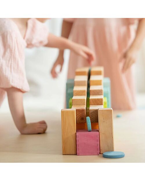 Grimm's Gioco in Legno Anelli e Cerchi Concentrici - Pastello - 20 pezzi Giochi Montessoriani