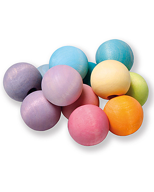 Grimm's Gioco in Legno da far Rotolare, Beads Graspel - Divertimento in Sicurezza per il bebè Giochi Montessoriani