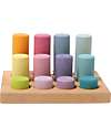 Grimm's Set 12 Rulli Impilabili - Pastello - Legno di Tiglio FSC Giochi Montessoriani
