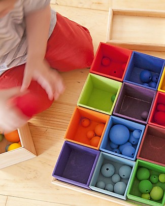Grimm's Set 12 Scatoline Montessoriane - Arcobaleno - Legno Giochi Montessoriani